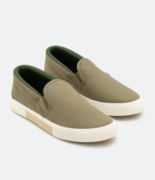 Tênis Slip On Com Solado Texturizado Viko Verde