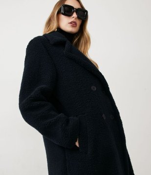 Óculos De Sol Quadrado Com Armação Grossa E Hastes Largas Preto