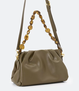 Bolsa Com Alça De Pedras Verde