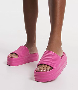 Chinelo Flatform Nuvem Rosa