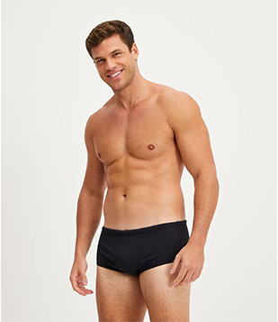 Sunga Texturizada Com Cordão No Cós Preto