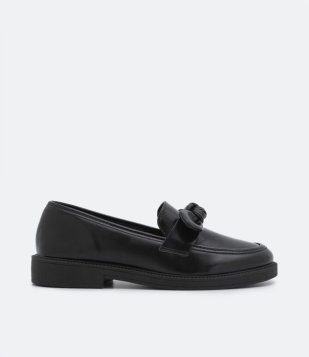 Sapato Loafer Com Laço Preto