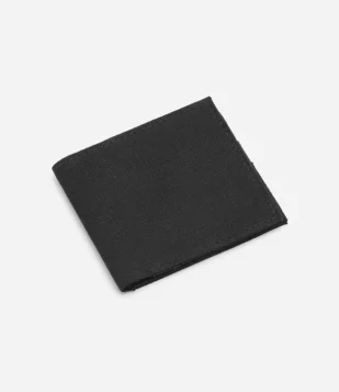 Carteira Dobrável em Rip Stop com Textura Preto