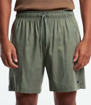 Bermuda em Tela com Cânhamo e Bolsos Verde