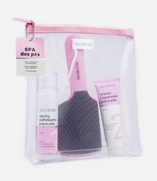 Kit Cuidado para os Pés com Spray Emoliente + Lixa para os Pés + Creme Reparador 02 2024 Alchemia KIT