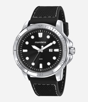 Kit Relógio Mondaine Masculino Analógico Preto