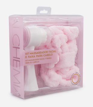 Kit Skincare com Massageador Facial e Faixa para Cabelos 02 2024 Alchemia KIT