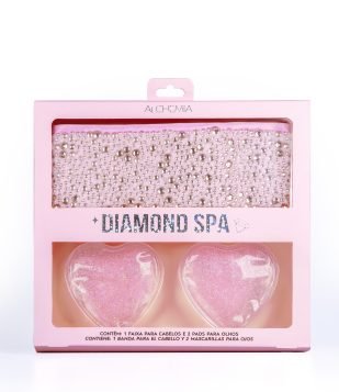 Kit com Faixa para Cabelos Rosa + Pads de Gel Glitter Alchemia KIT