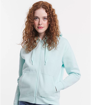 Casaco em Moletom Peluciado com Capuz e Fechamento por Zíper Azul Bebê