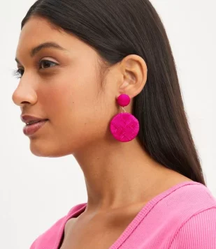 Maxi Brinco Forrado De Linha Com Mandala Rosa