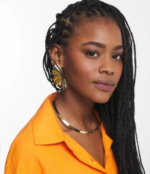 Conjunto Colar Choker E Brincos Texturizados Em Metal Dourado