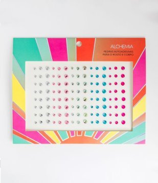 Cartela Com 120 Pedras Autoadesivas De Acrilico Alchemia 