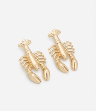 Maxi Brinco Lagosta em Metal Dourado