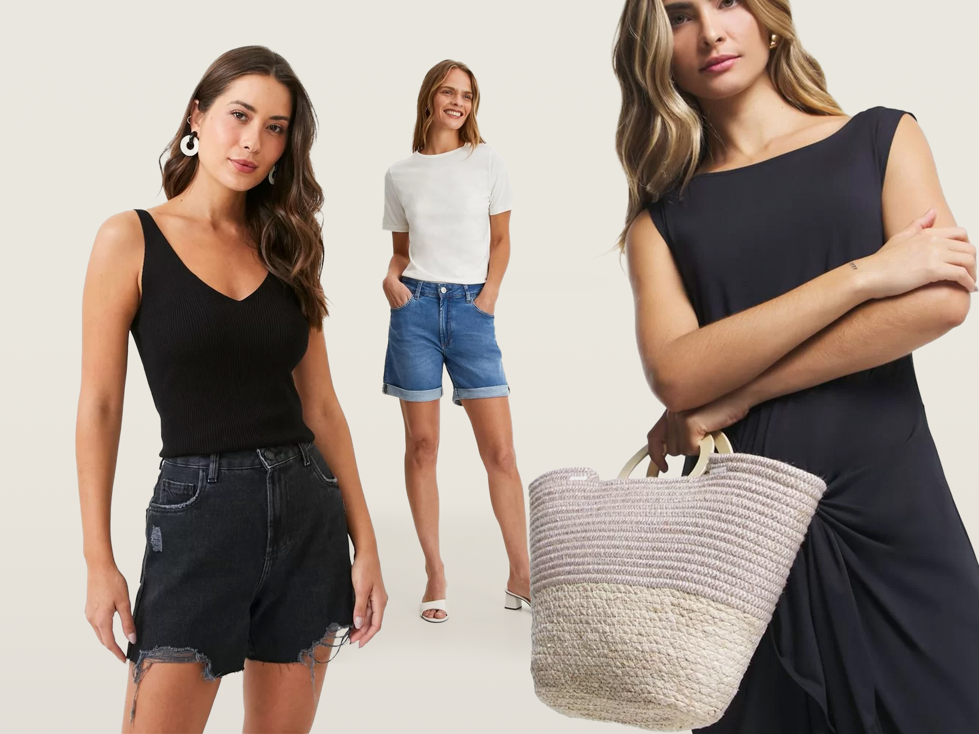 mulheres com looks com regata