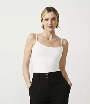 Blusa Regata Básica Com Alças Finas Branco