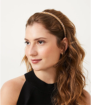 Tiara Fina Em Plástico Com Cristais