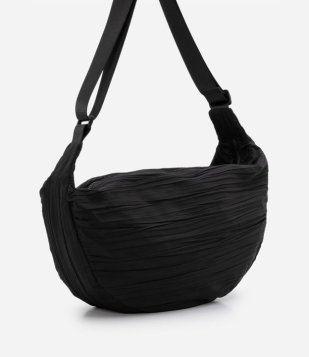 Bolsa Hobo Média Com Alça Transversal Regulável Preto