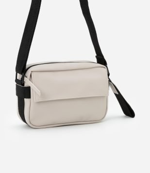 Bolsa Shoulder em Pu com Bolso Branco