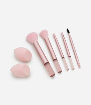 Kit de Pincéis de Maquiagem Beauty Set Alchemia Rosa