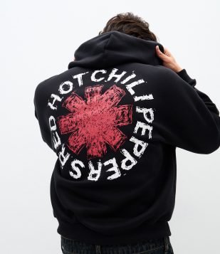 Moletom Red Hot Chili Peppers com Capuz Preto