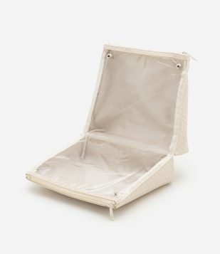 Nécessaire Trapézio com Divisórias Off White