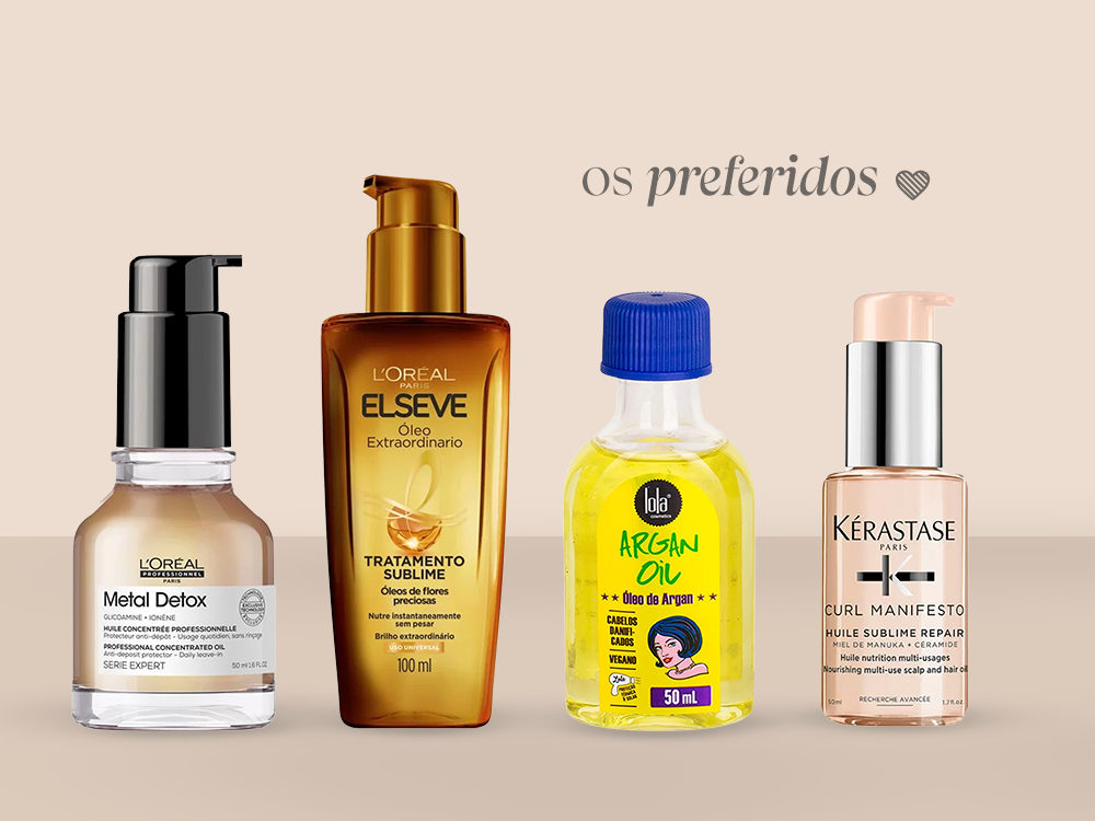 óleos para cabelo
