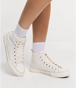 Tênis Vulcanizado Cano Alto Bege