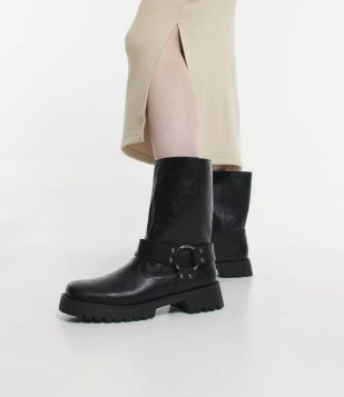 Bota Biker Com Sola Tratorada Preto