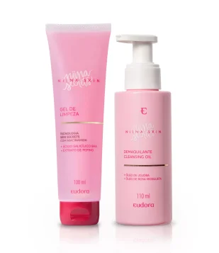 Combo Niina Skin: Demaquilante Cleansing Oil 100ml + Gel De Limpeza 100ml ÚNICO
