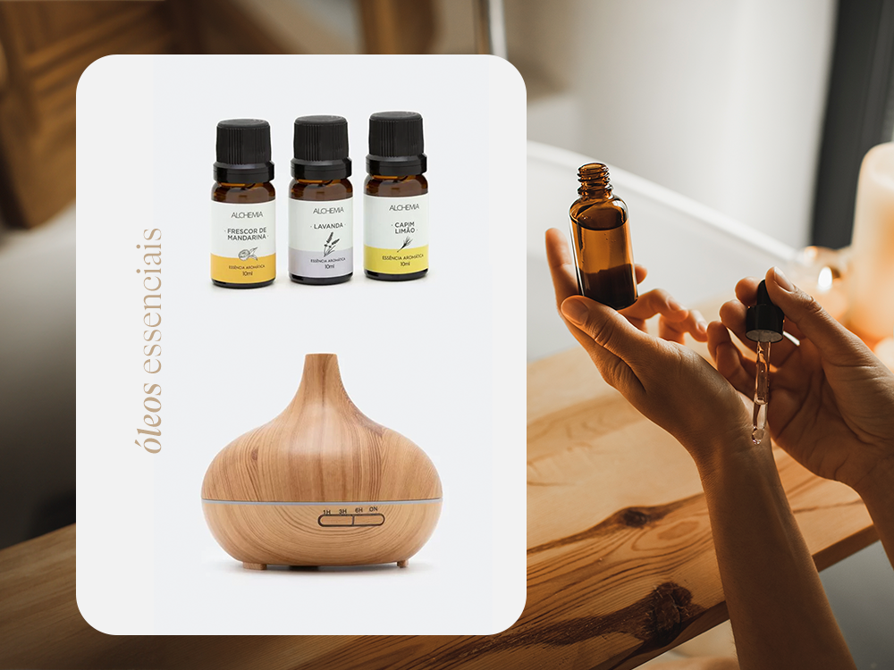 kit de óleos essenciais para banho relaxante