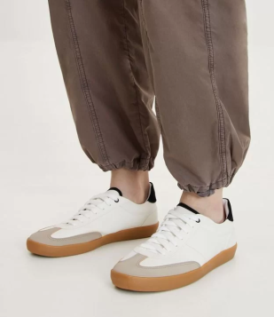 Tênis Cano Baixo Com Recortes Branco