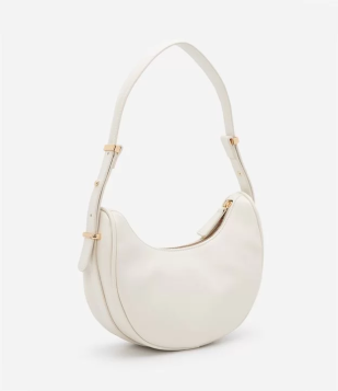 Bolsa Baguete Em Pu Meia Lua Com Detalhes Em Metal Na Alça Off White