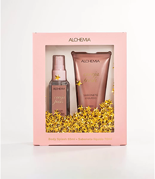 Kit Corporal Estrela Paete Com Sabonete Liquido + Body Splash Cereja Fresh Alchemia KIT