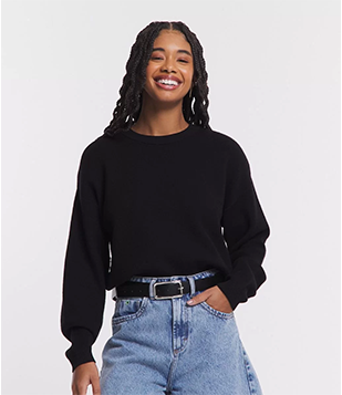 Suéter Manga Longa Em Tricô Preto