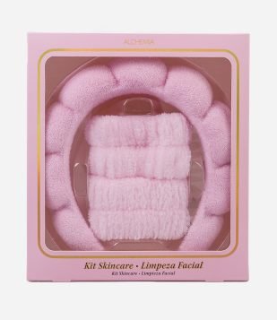 Kit com Faixa Skincare + Par de Munhequeiras 02 2024 Alchemia KIT