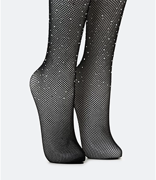 MEIA CALÇA ARRASTÃO COM DETALHE EM STRASS