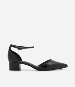 SAPATO SCARPIN COM BICO FINO E SALTO BLOCO