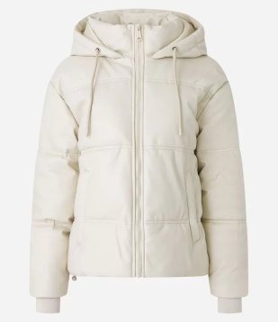 Casaco Puffer Em Material Sintético Com Capuz Off White