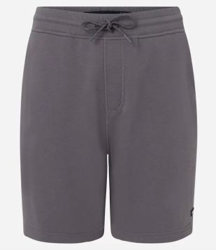 Bermuda Slim Em Moletom Com Cós Elástico E Etiqueta Na Barra Cinza Médio