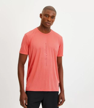 Camiseta Esportiva Dry Fit Com Lettering Refletivo Stronger & Better Vermelho