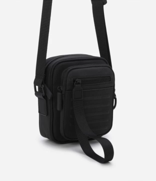 Bolsa Mini Bag Tática Com Alça De Engate E Zíper No Bolso Preto
