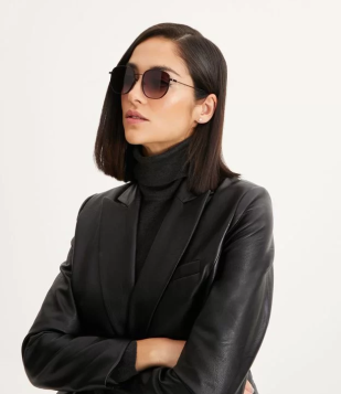 Óculos De Sol Quadrado Com Lente Degradê Preto