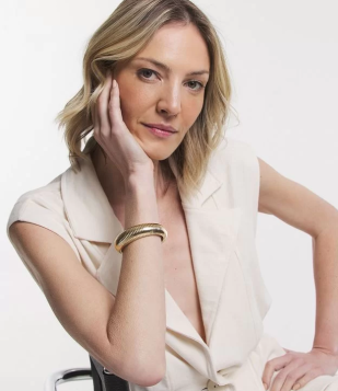 Pulseira Rabo De Rato Gradativa Em Metal Dourado