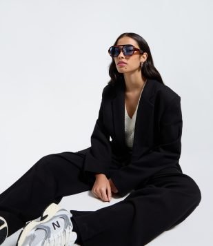 Blazer Alfaiataria Ponto Roma Alongado Preto