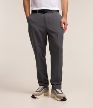 Calça em Tricoline com Elastano Cinza