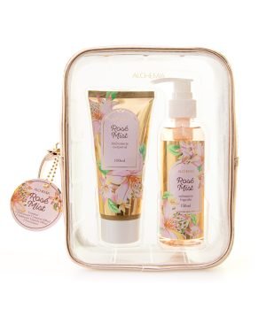 Kit Presente Corporal Necessaire com Hidratante Corporal + Sabonete Líquido Alchemia KI