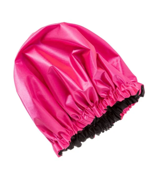 Touca De Banho Cetim 2 Em 1 Rosa E Preto ProArt Cinza