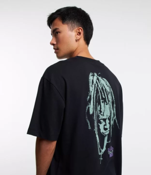 Camiseta Relaxed Em Algodão Com Estampa Lil Wayne Preto