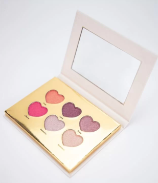 Paleta De Sombras Com 6 Cores Em Formato De Coração Alchemia 8,4g