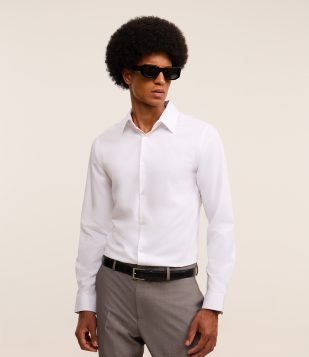 Camisa Slim em Fibra de Bambu Branco